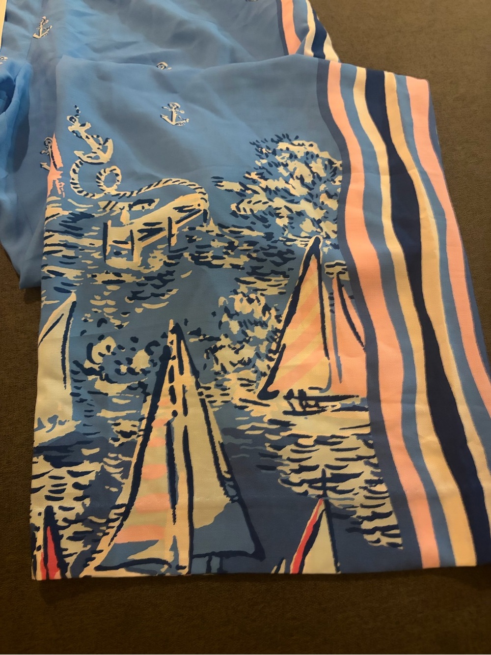 NWT Lilly Pulitzer Blue Anchor Palazzo Pants - Picture 3 of 4
